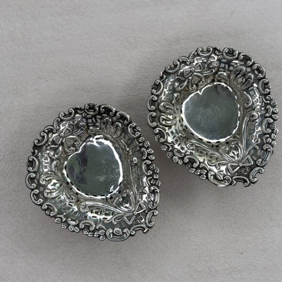 Antique1894 Sterling Silver Pin/Trinket dishes - Picture 1 of 7